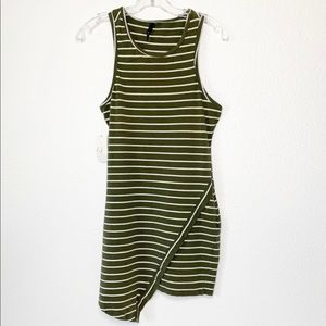 Pink Blossom Asymmetrical Striped Dress